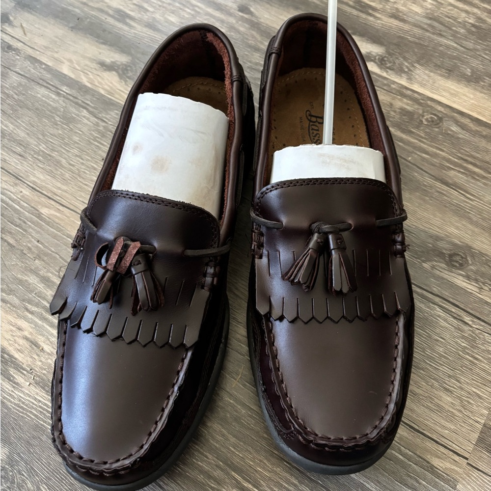 Men’s G.H. Bass & Co. Clark Wide Width Brown Leather Slip-On Loafers